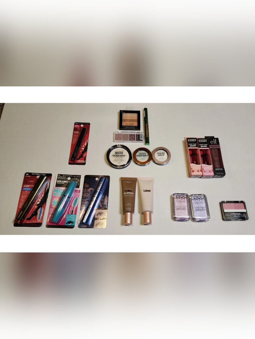 Lot of 18 Makeup Cosmetics Assorted Items New.  NYX Maybelline  L'Oréal e.l.f.